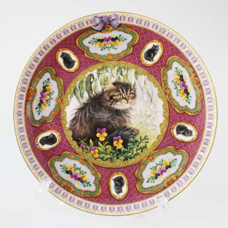 ダンバリーミント レズリー・アン・アイボリー猫の絵皿 Wednesday's Kitten