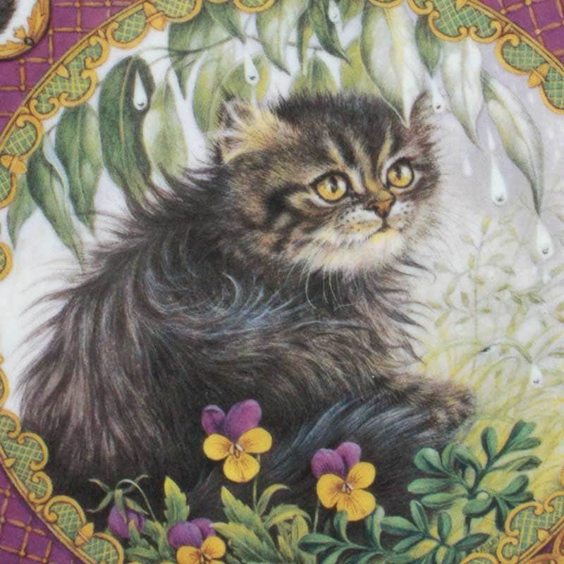 ダンバリーミント レズリー・アン・アイボリー猫の絵皿 Wednesday's Kitten