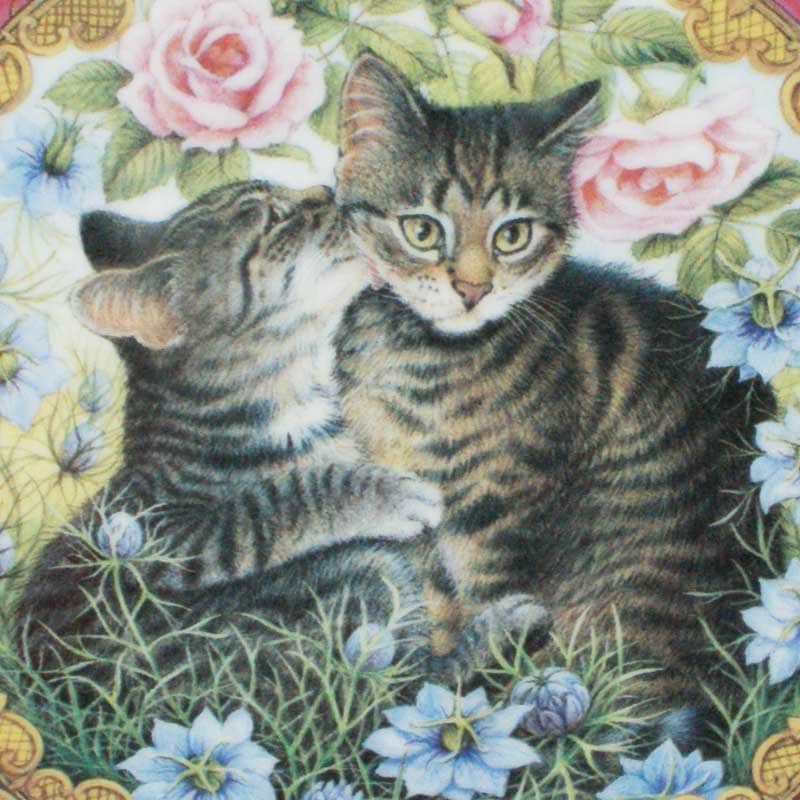 ダンバリーミント レズリー・アン・アイボリー猫の絵皿 Friday's Kitten