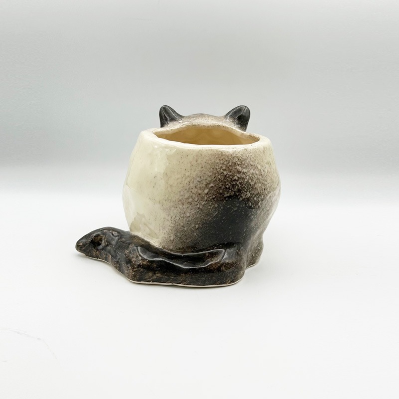 ウィンスタンレイキャット フラワーポット型のハチワレシャム猫 サイズ4 ケンジントンキャット　