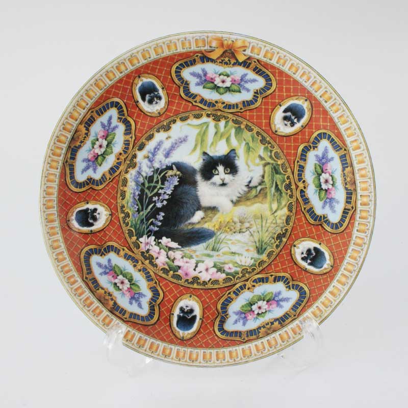 ダンバリーミント レズリー・アン・アイボリー猫の絵皿 Saturday's Kitten