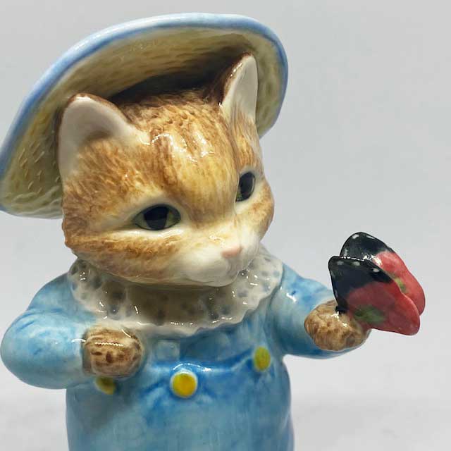 ビアトリクス・ポター こねこのトムと蝶々 TOM KITTENの陶器製