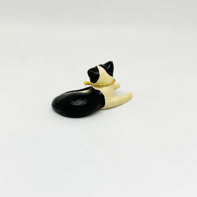 Hantel Pewter 白黒ハチワレ猫のミニチュア メタルフィギュア ハンテル