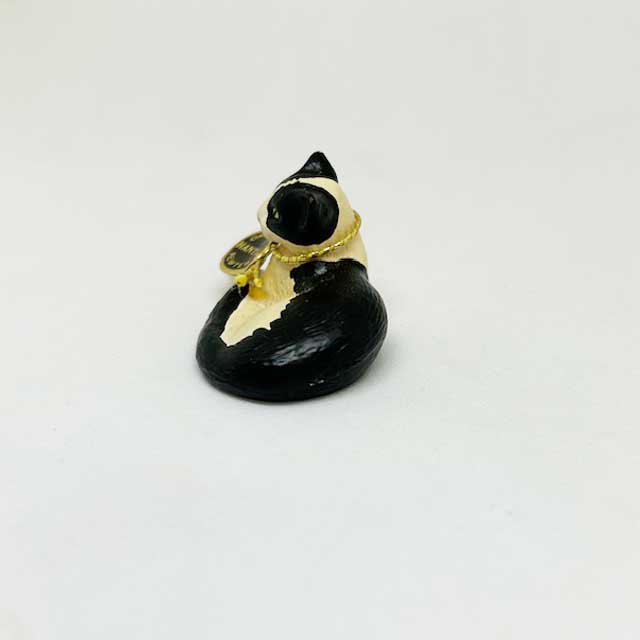 Hantel Pewter 白黒ハチワレ猫のミニチュア メタルフィギュア ハンテル