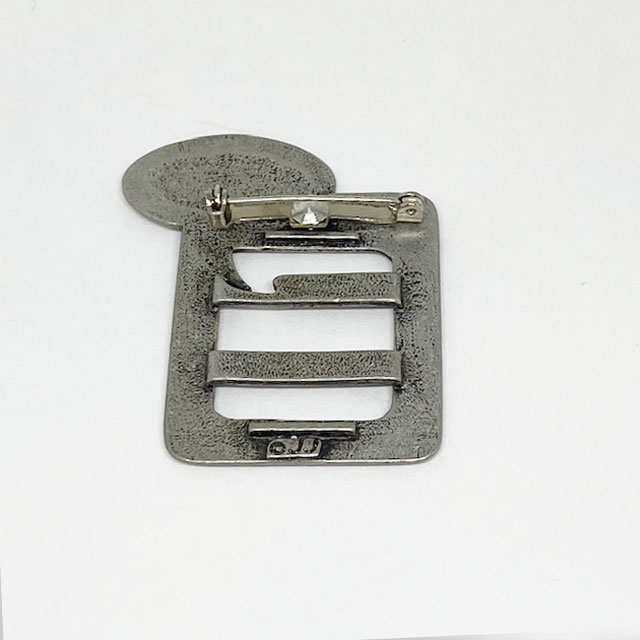 JJ Jonette 吹き出し付猫のフレームのブローチ　