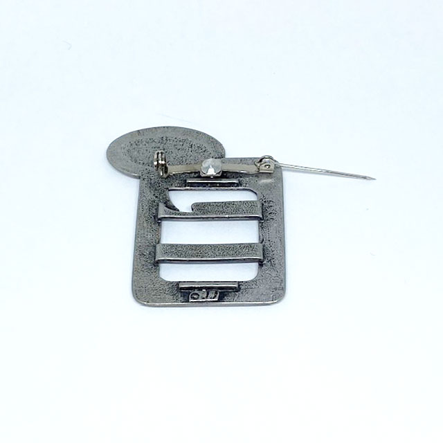 JJ Jonette 吹き出し付猫のフレームのブローチ　