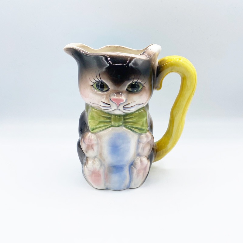 猫型ジャグ　猫型デキャンタ　ヴィンテージミルクピッチャー