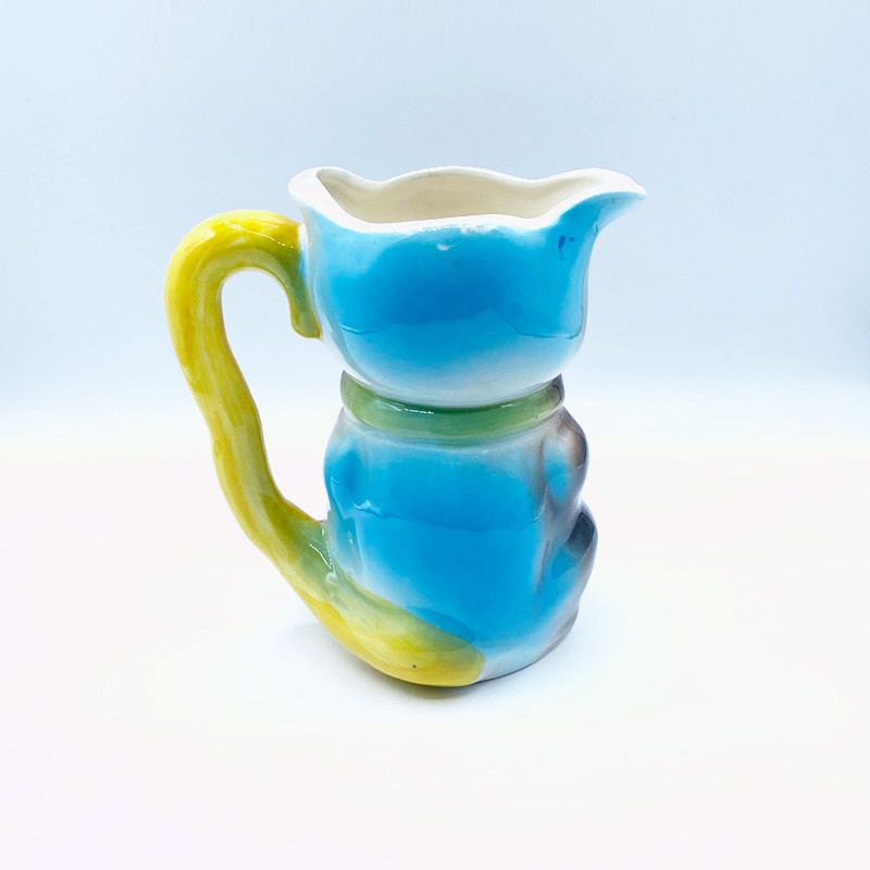 猫型ジャグ　猫型デキャンタ　ヴィンテージミルクピッチャー