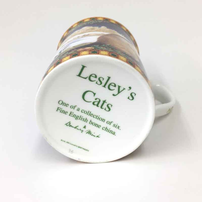 ダンバリーミント レズリー・アン・アイボリー猫のマグカップ　Lesley's Cats #06