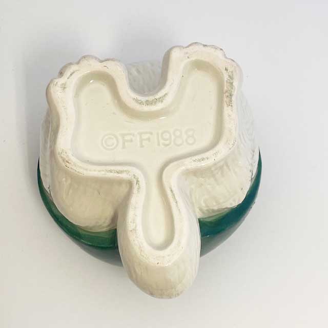 フィッツ＆フロイド Fitz & Floyd 執事の白猫型のクッキージャー・シュガーポット 小物入れ　1988年