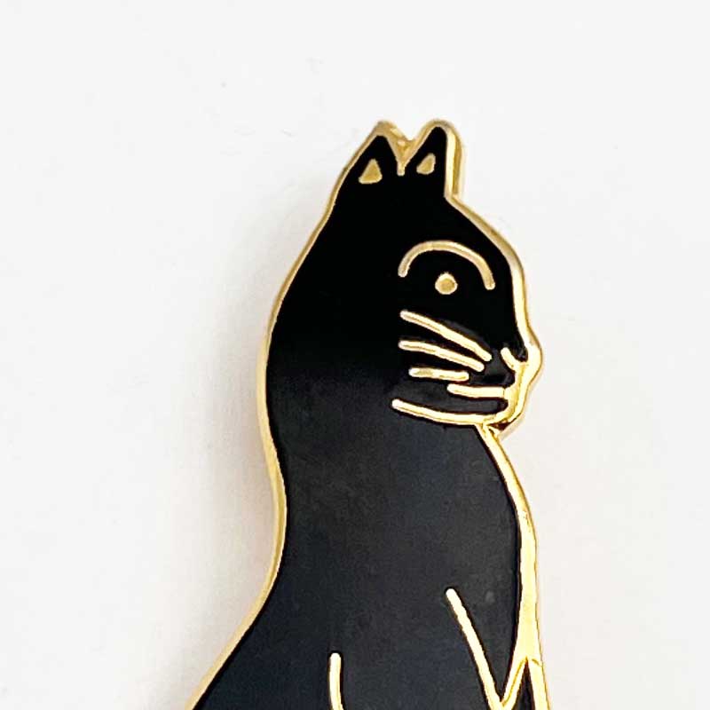 REO 黒猫のエナメル加工ブローチ アメリカ 1980-90年代