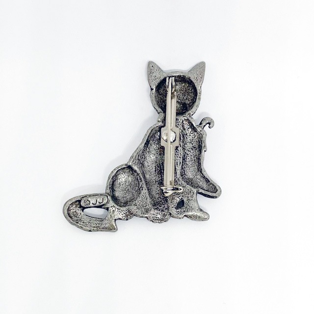 JJ Jonette Jewelry クリスマスの靴下を加えた猫のブローチ ジェイジェイ