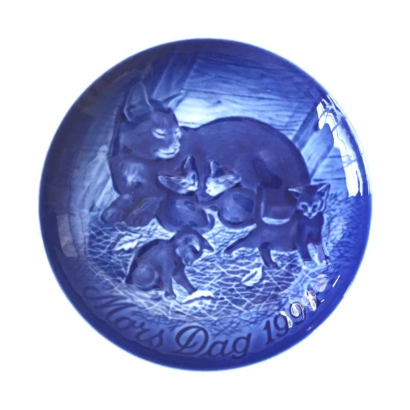 Bing & Grondahl ビングオーグレンダール マザーズデー猫のプレート・絵皿 1994年イヤープレート