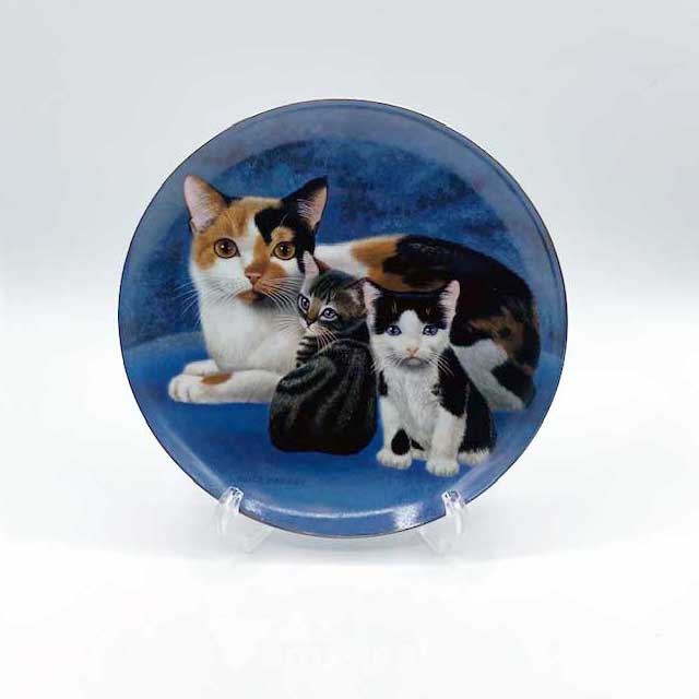 ビングオーグレンタール　マンクス　猫の絵皿プレート　CAT PORTRAITシリーズ　Bing & Grondahl 1987年