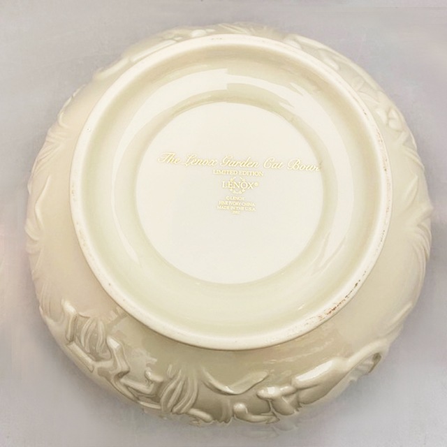 LENOX レノックス大型猫柄の限定版ボウル　直径23cm 2002年アメリカ製