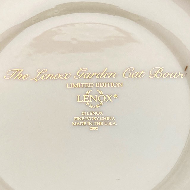 LENOX レノックス大型猫柄の限定版ボウル　直径23cm 2002年アメリカ製