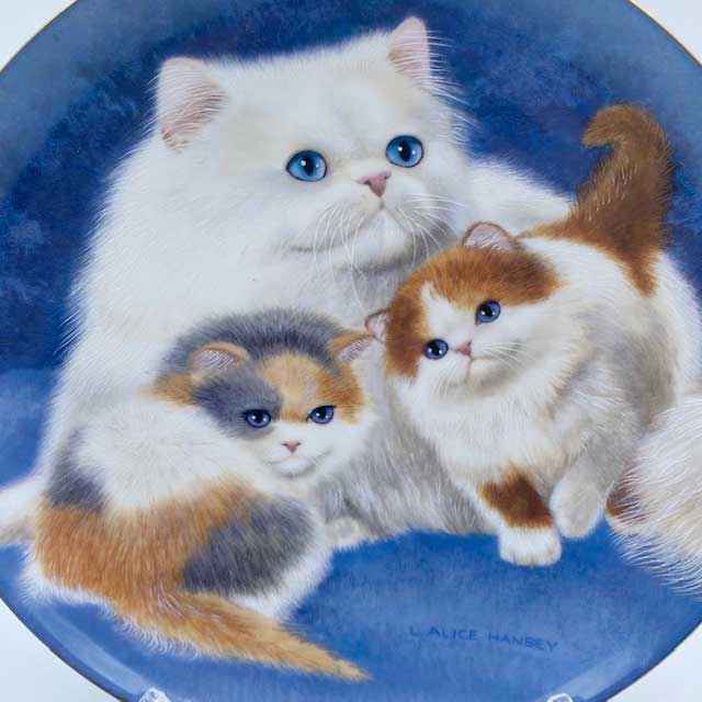 ビングオーグレンタール　ペルシャ　猫の絵皿プレート　CAT PORTRAITシリーズ　Bing & Grondahl 1987年