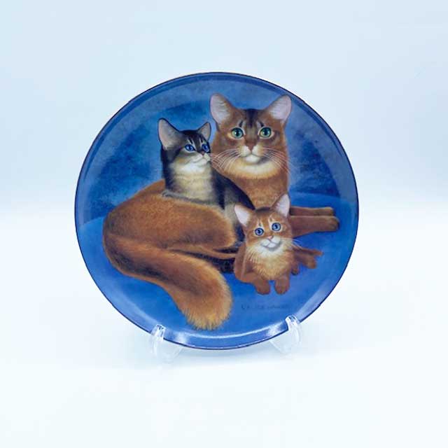 ビングオーグレンタール　ソマリ　猫の絵皿プレート　CAT PORTRAITシリーズ　Bing & Grondahl 1987年