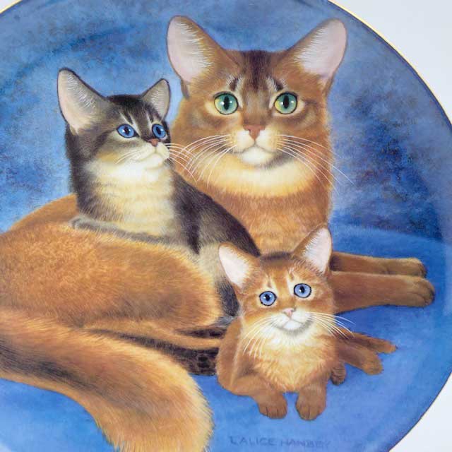 ビングオーグレンタール　ソマリ　猫の絵皿プレート　CAT PORTRAITシリーズ　Bing & Grondahl 1987年