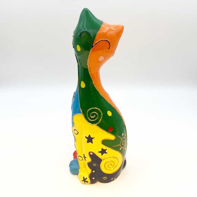 カラフルな木製動物置物 カラフルな木製動物置物