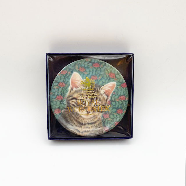ロイヤルウースター猫のミニ絵皿 CHRISTIE AND THE ROSE VINE