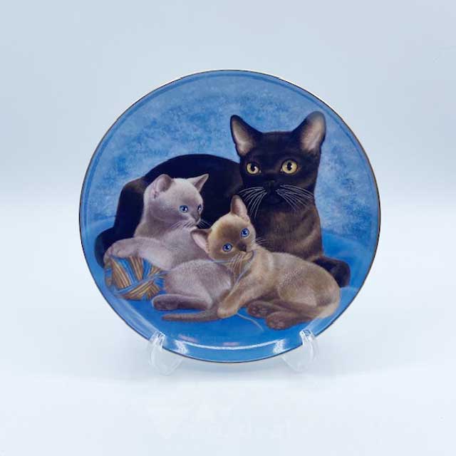 ビングオーグレンタール　バーミーズ　猫の絵皿プレート　CAT PORTRAITシリーズ　Bing & Grondahl 1987年