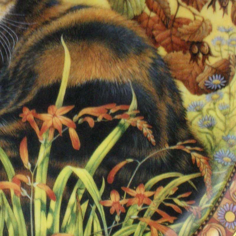 ダンバリーミント レズリー・アン・アイボリー猫の絵皿 The Four Seasons Lynfascat in Autumn