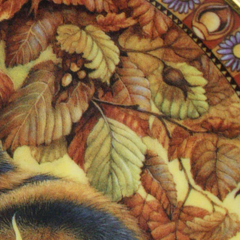 ダンバリーミント レズリー・アン・アイボリー猫の絵皿 The Four Seasons Lynfascat in Autumn