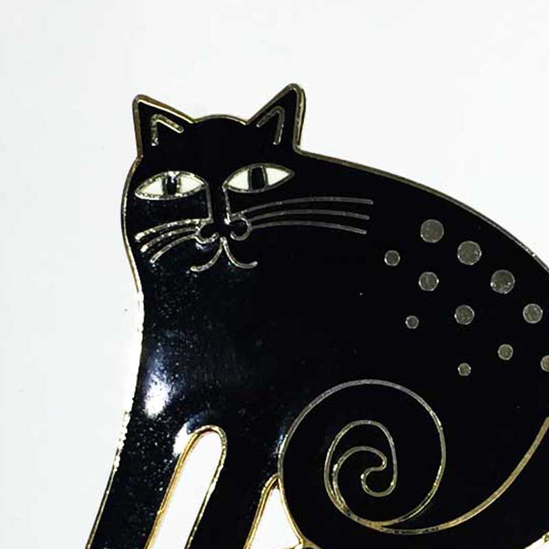 ローレルバーチ猫のヴィンテージブローチ チャシャ猫 黒 TIM & SAILOR
