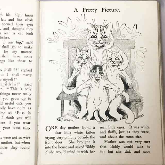 ルイスウェイン アンティーク本 CATS AND DOGS 1900年代初期 児童書