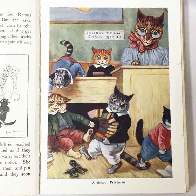 ルイスウェイン アンティーク本 CATS AND DOGS 1900年代初期 児童書