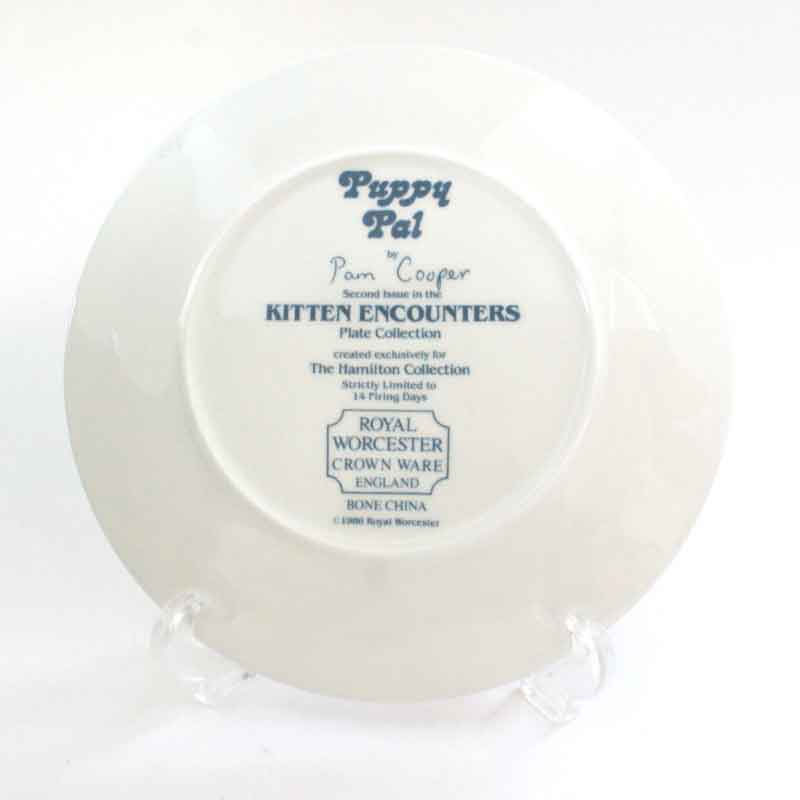 ロイヤルウースター猫プレート絵皿 Puppy Pal Hamilton Collection限定