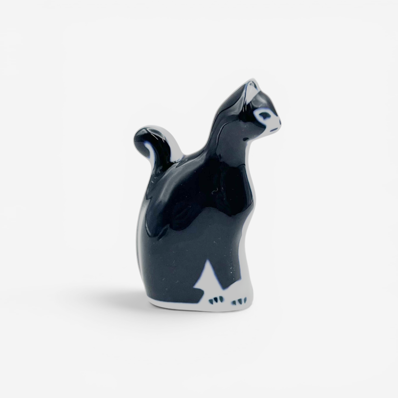 スペイン サルガデロス クロネコ 猫フィギュリン Sargadelos Spain