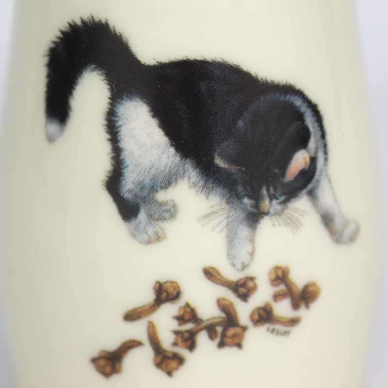 ダンバリーミント レズリー・アン・アイボリー猫のスパイスジャー クローブ/ ジェフ