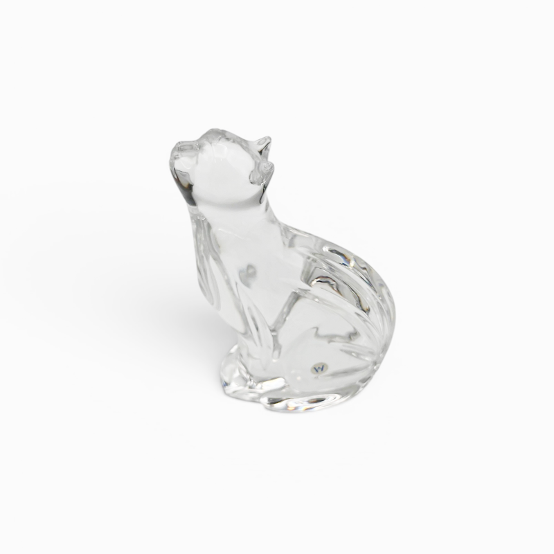 Wedgwood ウェッジウッド クリスタルガラス製の猫　ペーパーウェイト　Waterford