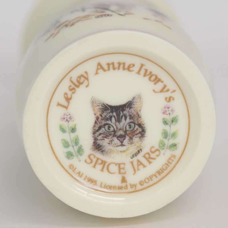 ダンバリーミント レズリー・アン・アイボリー猫のスパイスジャー クミン / カメリア