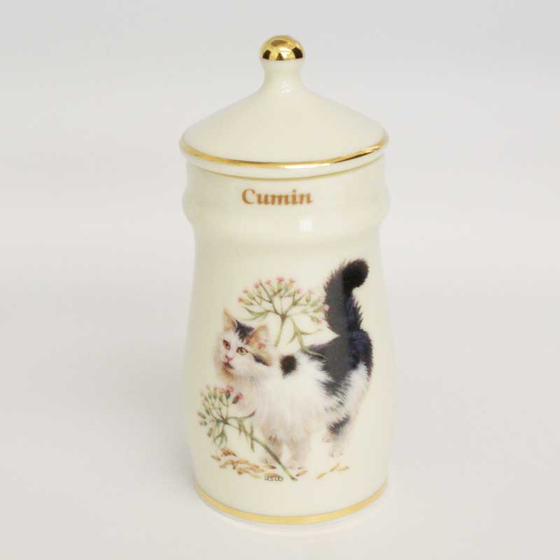 ダンバリーミント レズリー・アン・アイボリー猫のスパイスジャー クミン / カメリア