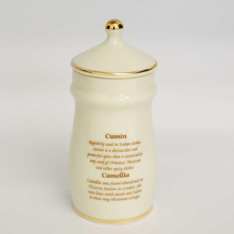 ダンバリーミント レズリー・アン・アイボリー猫のスパイスジャー クミン / カメリア