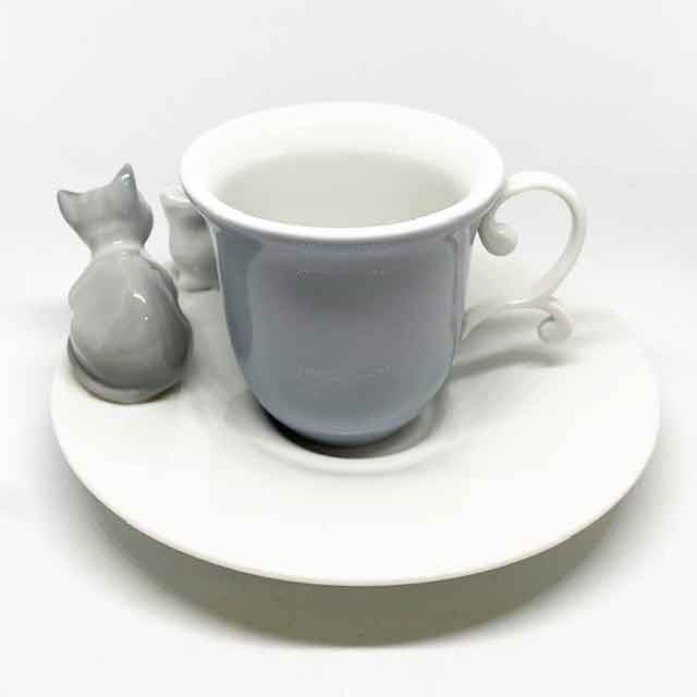 LLADRO リヤドロ 親子猫のカップ＆ソーサーHappy Tea Time モデル8300