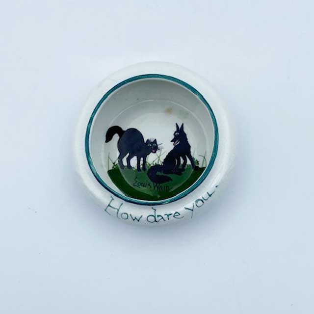 <超レア> ルイス・ウェインの猫と犬の絵柄のミニボウル ナーサリーウェア Bristol Pottery 英国製