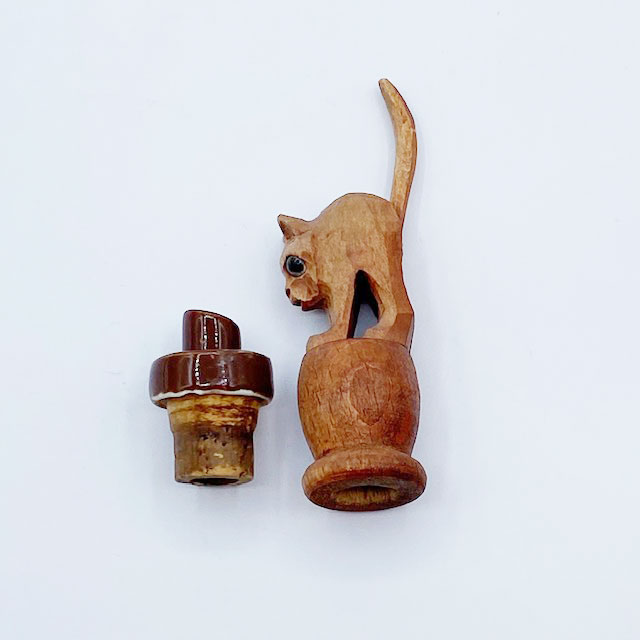 ビンテージTA ボトル コルクキャップ付き | コルク蓋付きガラス瓶 3 個セット、丸いコルク蓋付きガラス