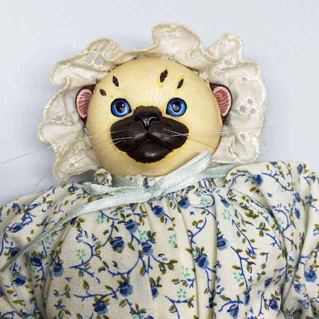 TYBER KATZ 木製手作り猫ぬいぐるみ　Newborn Kittens 1999年 Hannah