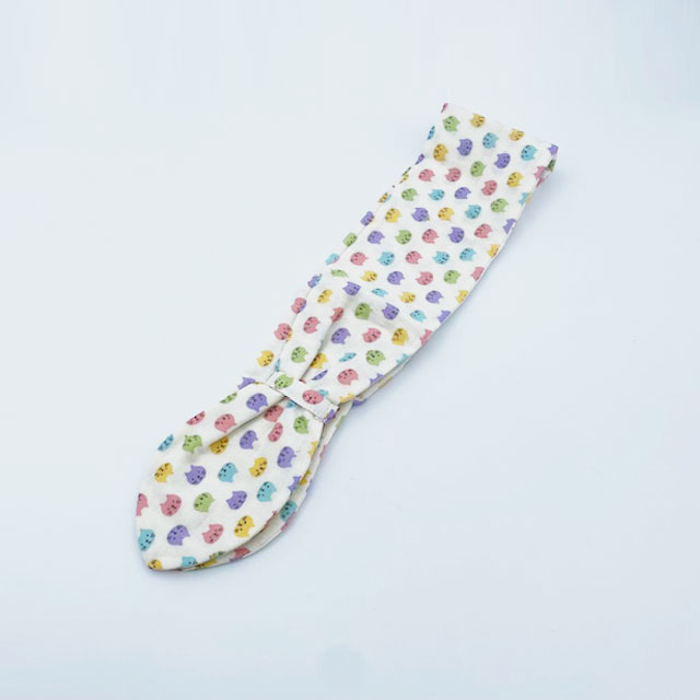 カラフル猫の顔のダブルガーゼ生地　保冷ネックスカーフ　酷暑対策　My Cotton　ハンドメイド