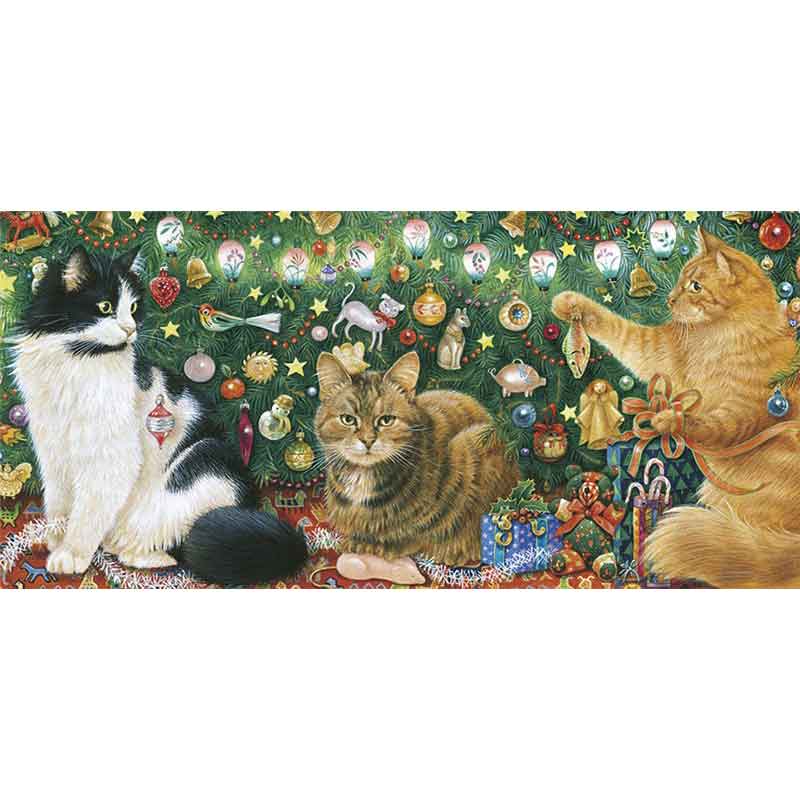 レズリーアンアイボリー 猫の輸入グリーティングカード封筒付 Angel, Blossom and Dandelion