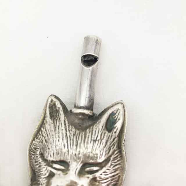 子猫 ラトル がらがら シルバー ベビーラトル アンティーク