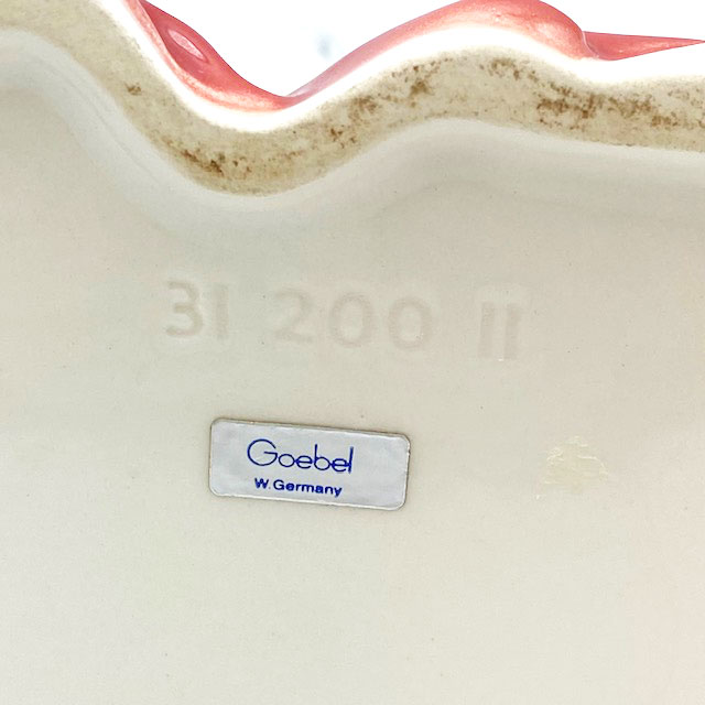 ゲーベル GOEBEL 白猫と小鳥のフィギュリン 西ドイツ 1970年代　＜レア＞