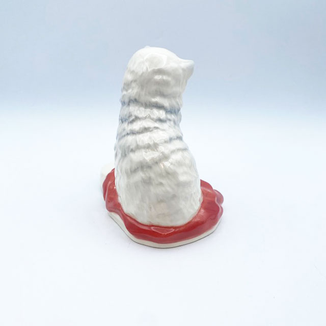 ゲーベル GOEBEL 白猫と小鳥のフィギュリン 西ドイツ 1970年代　＜レア＞