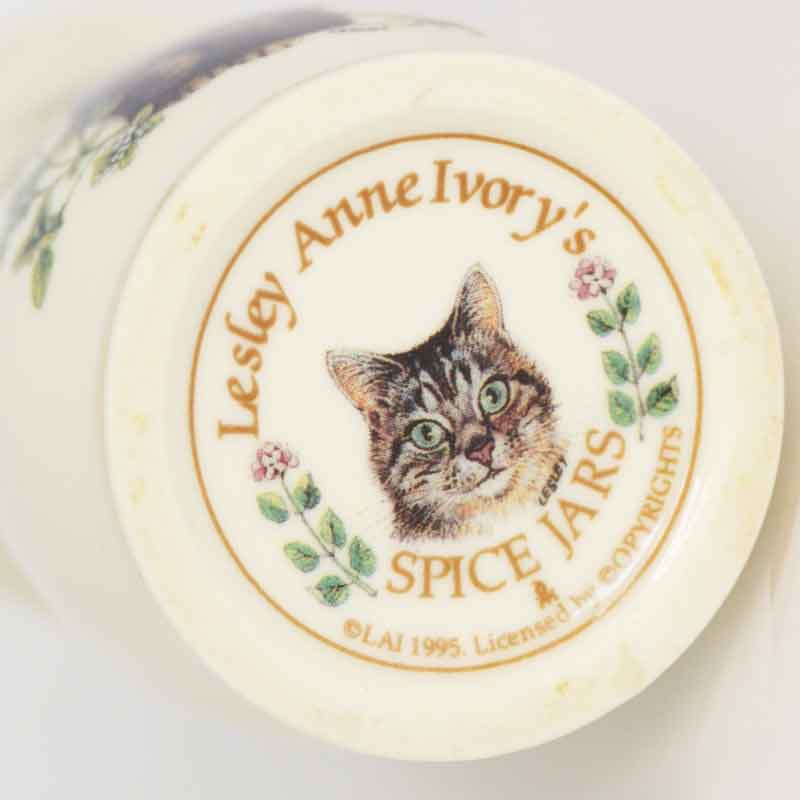 ダンバリーミント レズリー・アン・アイボリー猫のスパイスジャー