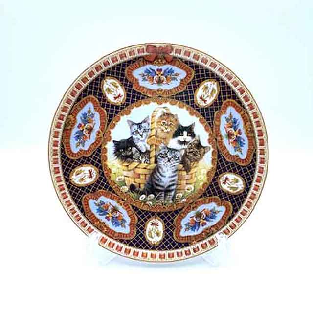 ダンバリーミント レズリー・アン・アイボリー猫の絵皿 All Together Now コールポート