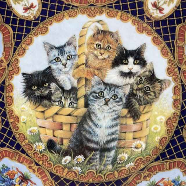 ダンバリーミント レズリー・アン・アイボリー猫の絵皿 All Together Now コールポート